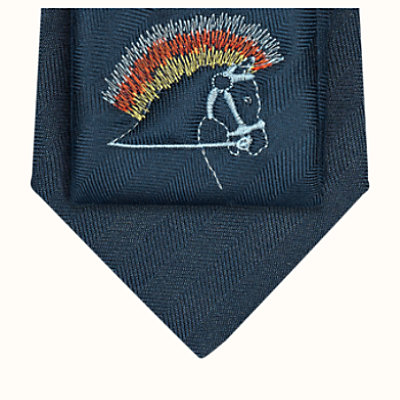 Cheval Punk embroidered tie | Hermès Canada